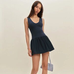 NWT Reformation Alyssa Knit Dress Blue